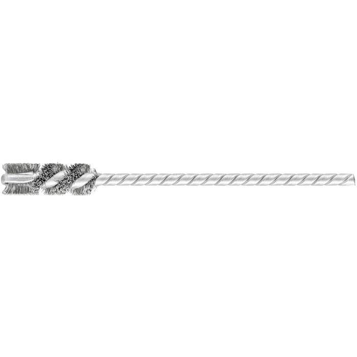 Rohrbürste - PFERD - ungezopft, aus Stahldraht - für Stahl, Baustahl etc. - Bezeichnung IBU 0825/3,2 ST 0,12 - Bürsten-Ø 8 mm - Schaft-Ø 3,2 mm -