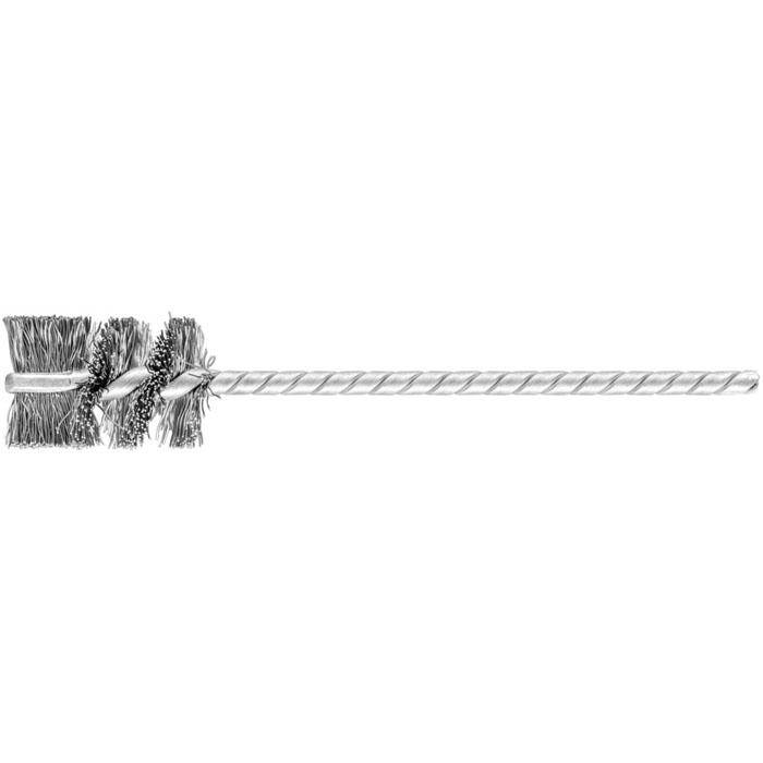 Rohrbürste - PFERD - ungezopft, aus Stahldraht - für Stahl, Baustahl etc. - Bezeichnung IBU 1625/3,8 ST 0,12 - Bürsten-Ø 16 mm - Schaft-Ø 3,8 mm