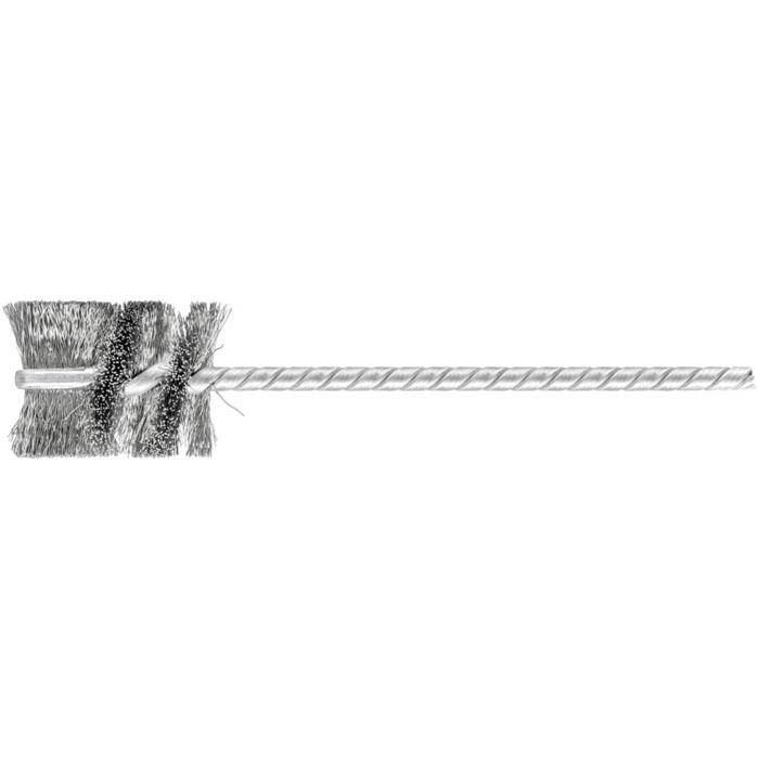 Rohrbürste - PFERD - ungezopft, aus Stahldraht - für Stahl, Baustahl etc. - Bezeichnung IBU 1925/3,8 ST 0,12 - Bürsten-Ø 19 mm - Schaft-Ø 3,8 mm