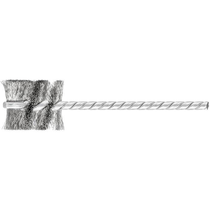 Rohrbürste - PFERD - ungezopft, aus Stahldraht - für Stahl, Baustahl etc. - Bezeichnung IBU 2225/3,8 ST 0,12 - Bürsten-Ø 22 mm - Schaft-Ø 3,8 mm