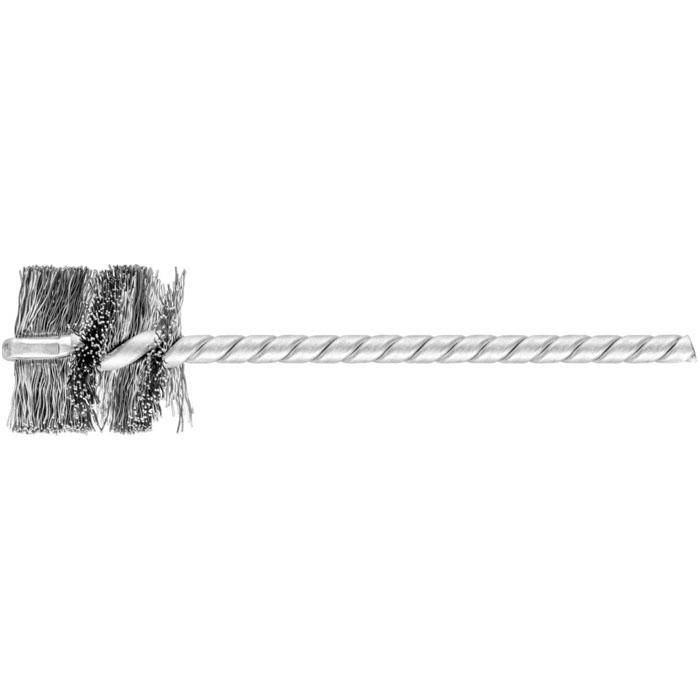 Rohrbürste - PFERD - ungezopft, aus Stahldraht - für Stahl, Baustahl etc. - Bezeichnung IBU 2225/3,8 ST 0,20 - Bürsten-Ø 22 mm - Schaft-Ø 3,8 mm
