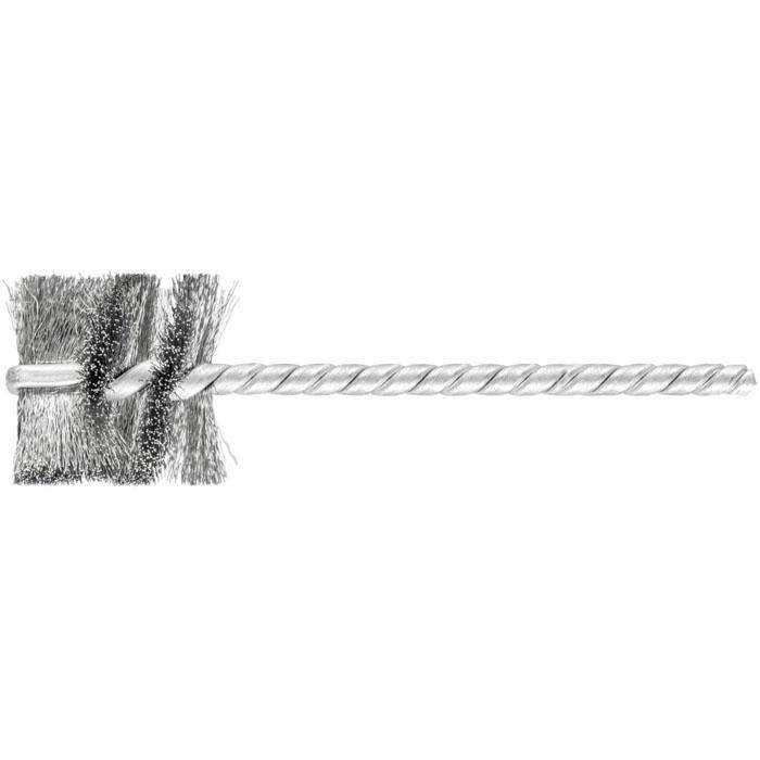 Rohrbürste - PFERD - ungezopft, aus Stahldraht - für Stahl, Baustahl etc. - Bezeichnung IBU 2525/3,8 ST 0,12 - Bürsten-Ø 25 mm - Schaft-Ø 3,8 mm