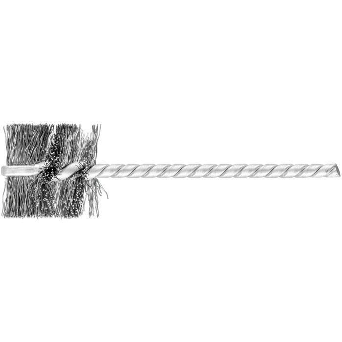 Rohrbürste - PFERD - ungezopft, aus Stahldraht - für Stahl, Baustahl etc. - Bezeichnung IBU 2525/3,8 ST 0,20 - Bürsten-Ø 25 mm - Schaft-Ø 3,8 mm