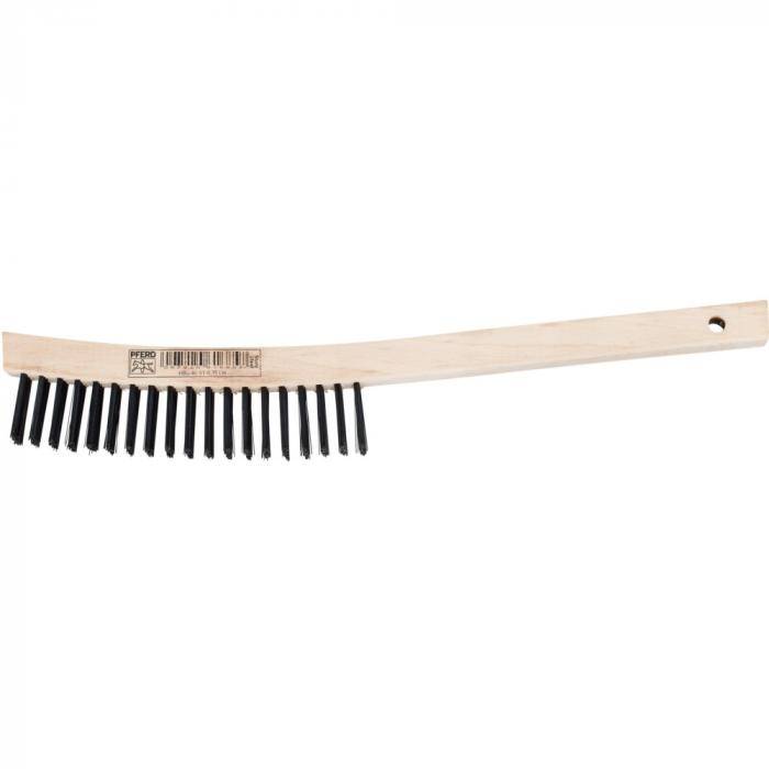 PFERD Handbürste HBU LH 40 ST 0,35 - universeller Einsatz - extra langer Griff - Stahl 0,35 - Reihen 4 - Gesamtlänge 350 mm - VE 10 Stück - Preis