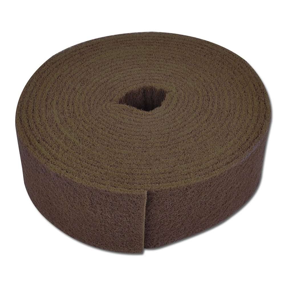 Vliesrolle - NRO 400 - für Metall/Edelstahl/Holz - LxB 10 m x 115 mm - Körnung fein, Korund - Rotbraun