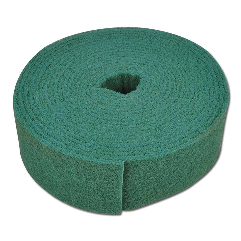 Vliesrolle - NRO 400 - für Metall/Edelstahl/Holz - LxB 10 m x 150 mm - Körnung medium, Korund - Dunkelgrün