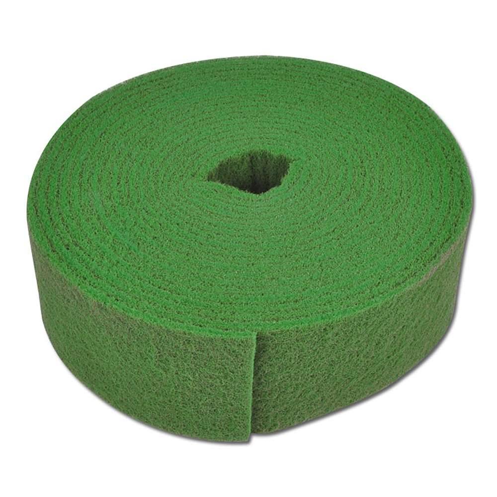 Vliesrolle - NRO 400 - für Metall/Edelstahl/Holz - LxB 10 m x 115 mm - Körnung Medium, Korund - Grün