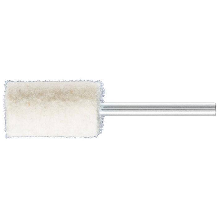 Polier-Stift - PFERD - Filz - Schaft-Ø 3 mm - Maße (D x T) 12 x 20 mm - Bezeichnung FK ZYA 1220/3 H - Sd x L2 3 x 40 mm - Härtegrad hart - empf. Dr