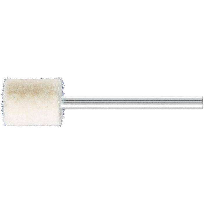 Polier-Stift - PFERD - Filz - Schaft-Ø 3 mm - Maße (D x T) 10 x 12 mm - Bezeichnung FK ZYA 1012/3 M - Sd x L2 3 x 40 mm - Härtegrad mittel - empf