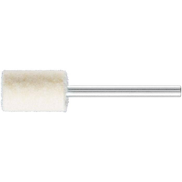 Polier-Stift - PFERD - Filz - Schaft-Ø 3 mm - Maße (D x T) 10 x 15 mm - Bezeichnung FK ZYA 1015/3 H - Sd x L2 3 x 40 mm - Härtegrad hart - empf. Dr