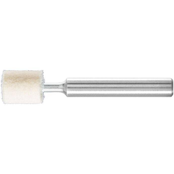 Polier-Stift - PFERD - Filz - Schaft-Ø 6 mm - Maße (D x T) 10 x 12 mm - Bezeichnung FK ZYA 1012/6 H - Härtegrad hart - empf. Drehzahl 10000 - 20000