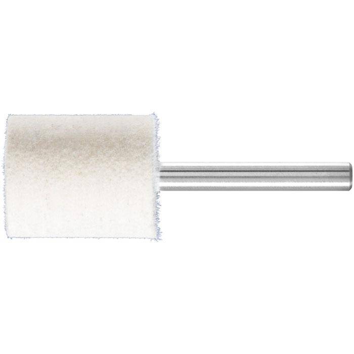Polierstift - PFERD - Filz - Schaft-Ø 6 mm - Stirnbohrung - Maße (D x T) 25 x 30 mm - Bezeichnung FK ZYA 2530/6 H ST-BO - Härtegrad hart - empf. Dr