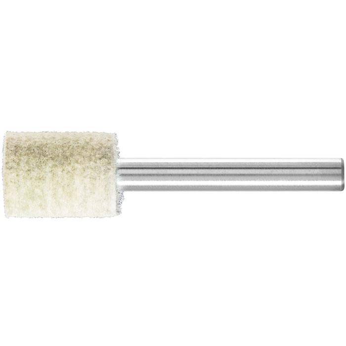 Polierstift - PFERD - Filz - Schaft-Ø 6 mm - Stirnbohrung - Maße (D x T) 15 x 20 mm - Bezeichnung FK ZYA 1520/6 MS ST-BO - Härtegrad Metalleinlage