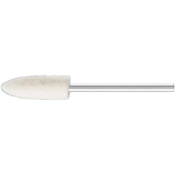 Polier-Stift - PFERD - Schaft-Ø 2,35 mm - Spitzkegelform - Filz - Bezeichnung FK SPK 0610/2,35 H - Ausführung hart - Maße (D x T) 6 x 18 mm - empf