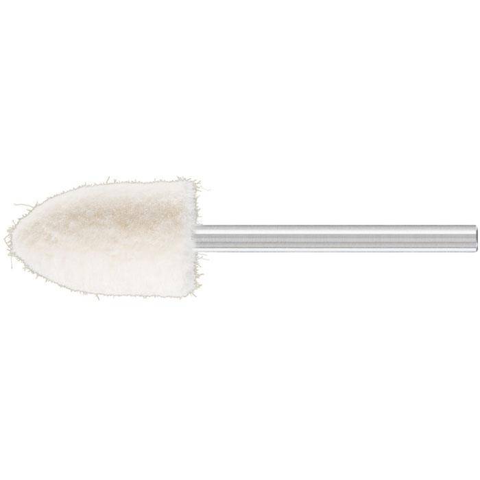 Polier-Stift - PFERD - Schaft-Ø 3 mm - Filz - Bezeichnung FK SPK 1218/3 M - Ausführung mittel - Maße (D x T) 12 x 18 mm - empf. Drehzahl 8000 - 160