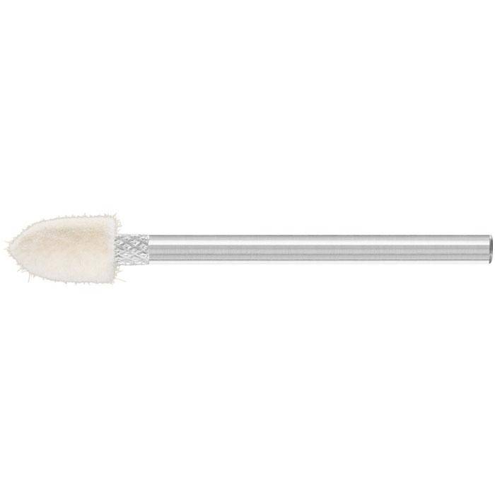Polier-Stift - PFERD - Schaft-Ø 3 mm - Filz - Bezeichnung FK SPK 0610/3 M - Ausführung mittel - Maße (D x T) 6 x 10 mm - empf. Drehzahl 16000 - 320
