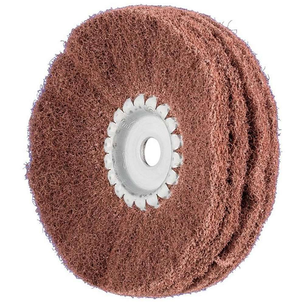Schleifrad - PFERD POLINOX® - mit Metallkern - Schleifmittel Korund - Bezeichnung PNR 10035/10 A 180 - Besatzmaße (D x T) 100 x 35 mm - Bohrungs-Ø