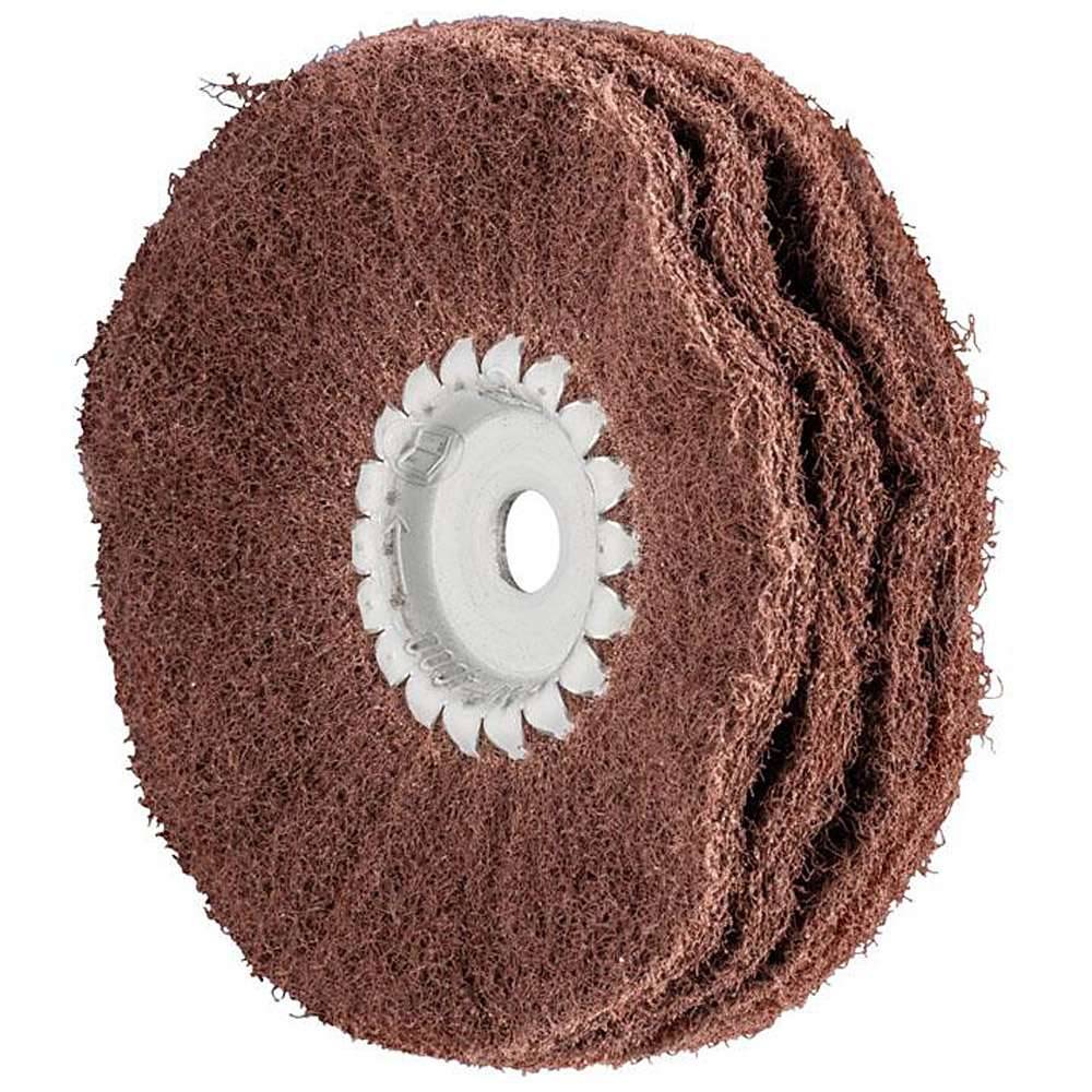 Schleifrad - PFERD POLINOX® - mit Metallkern - Schleifmittel Korund - Bezeichnung PNR 10035/10 A 280 - Besatzmaße (D x T) 100 x 35 mm - Bohrungs-Ø