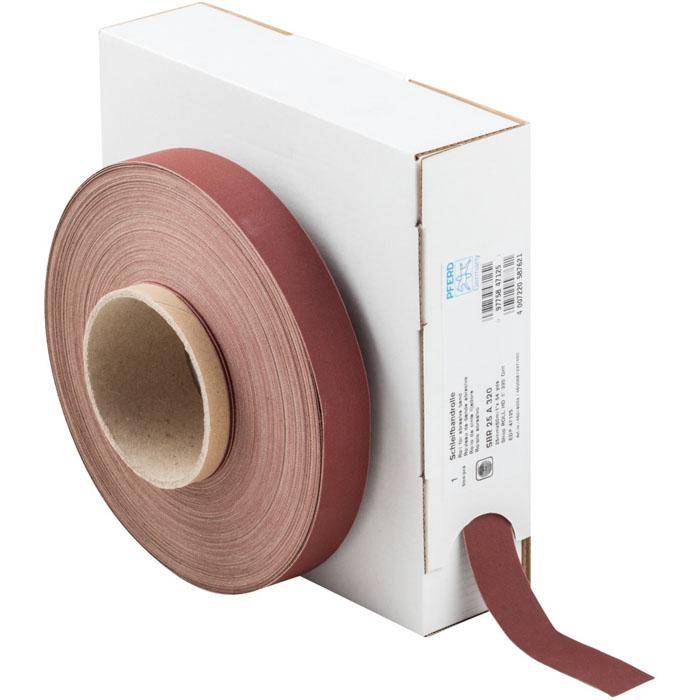 Schleifband - PFERD - Korund A - Korngröße 320 - auf Rolle - Bezeichnung SBR 25 A 320 - Maße (T x L) 25 x 50000 mm