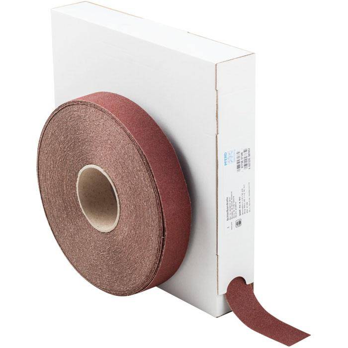 Schleifband - PFERD - Korund A - Korngröße 60 - auf Rolle - Bezeichnung SBR 40 A 60 - Maße (T x L) 40 x 50000 mm