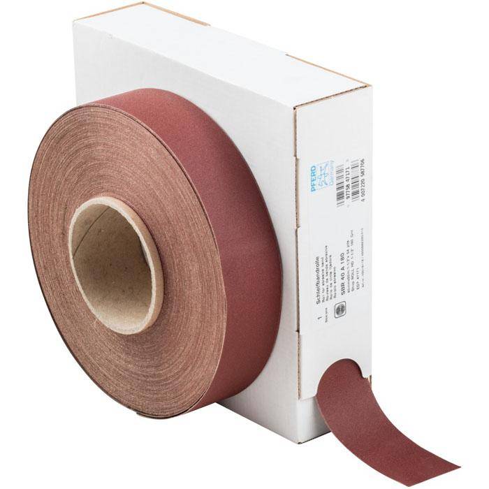 Schleifband - PFERD - Korund A - Korngröße 180 - auf Rolle - Bezeichnung SBR 40 A 180 - Maße (T x L) 40 x 50000 mm