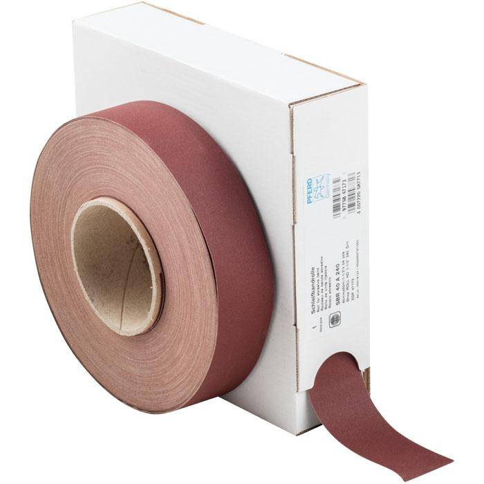Schleifband - PFERD - Korund A - Korngröße 240 - auf Rolle - Bezeichnung SBR 40 A 240 - Maße (T x L) 40 x 50000 mm