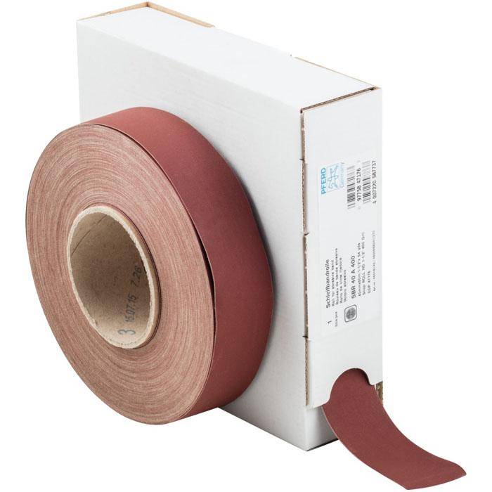 Schleifband - PFERD - Korund A - Korngröße 400 - auf Rolle - Bezeichnung SBR 40 A 400 - Maße (T x L) 40 x 50000 mm