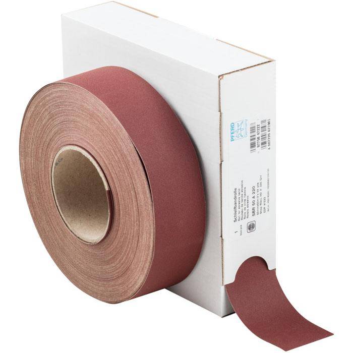 Schleifband - PFERD - Korund A - Korngröße 220 - auf Rolle - Bezeichnung SBR 50 A 220 - Maße (T x L) 50 x 50000 mm