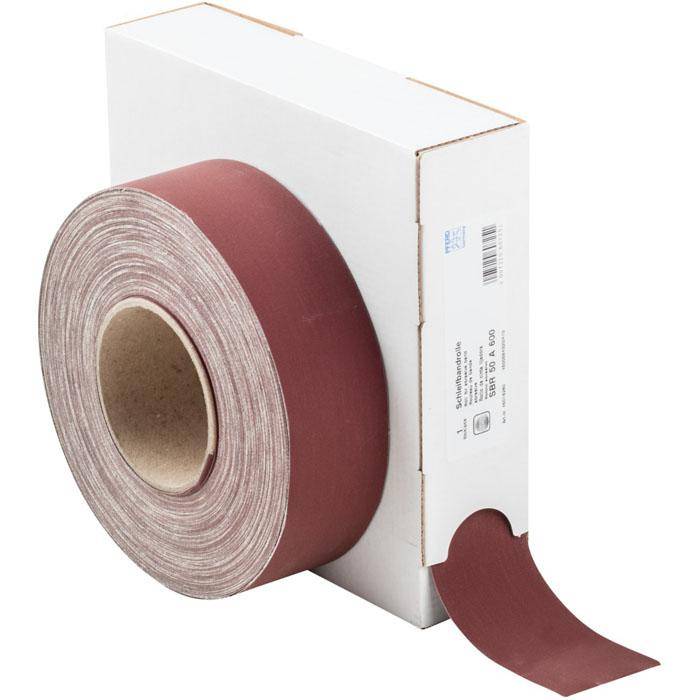 Schleifband - PFERD - Korund A - Korngröße 600 - auf Rolle - Bezeichnung SBR 50 A 600 - Maße (T x L) 50 x 50000 mm