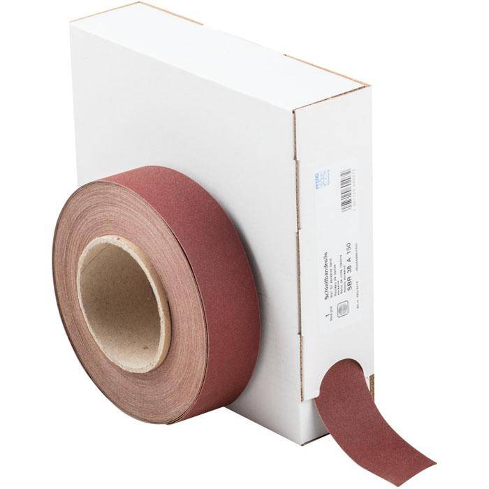 Schleifband - PFERD - Korund A - Korngröße 150 - auf Rolle - Bezeichnung SBR 38 A 150 - Maße (T x L) 38 x 25000 mm