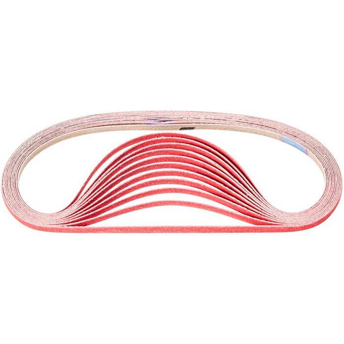 Schleifband - PFERD - Keramikkorn CO-COOL - Korngröße 120 - Bezeichnung BA 6/520 CO-COOL 120 - Maße (T x L) 6 x 520 mm - ISO 2976 - VE 100 Stück