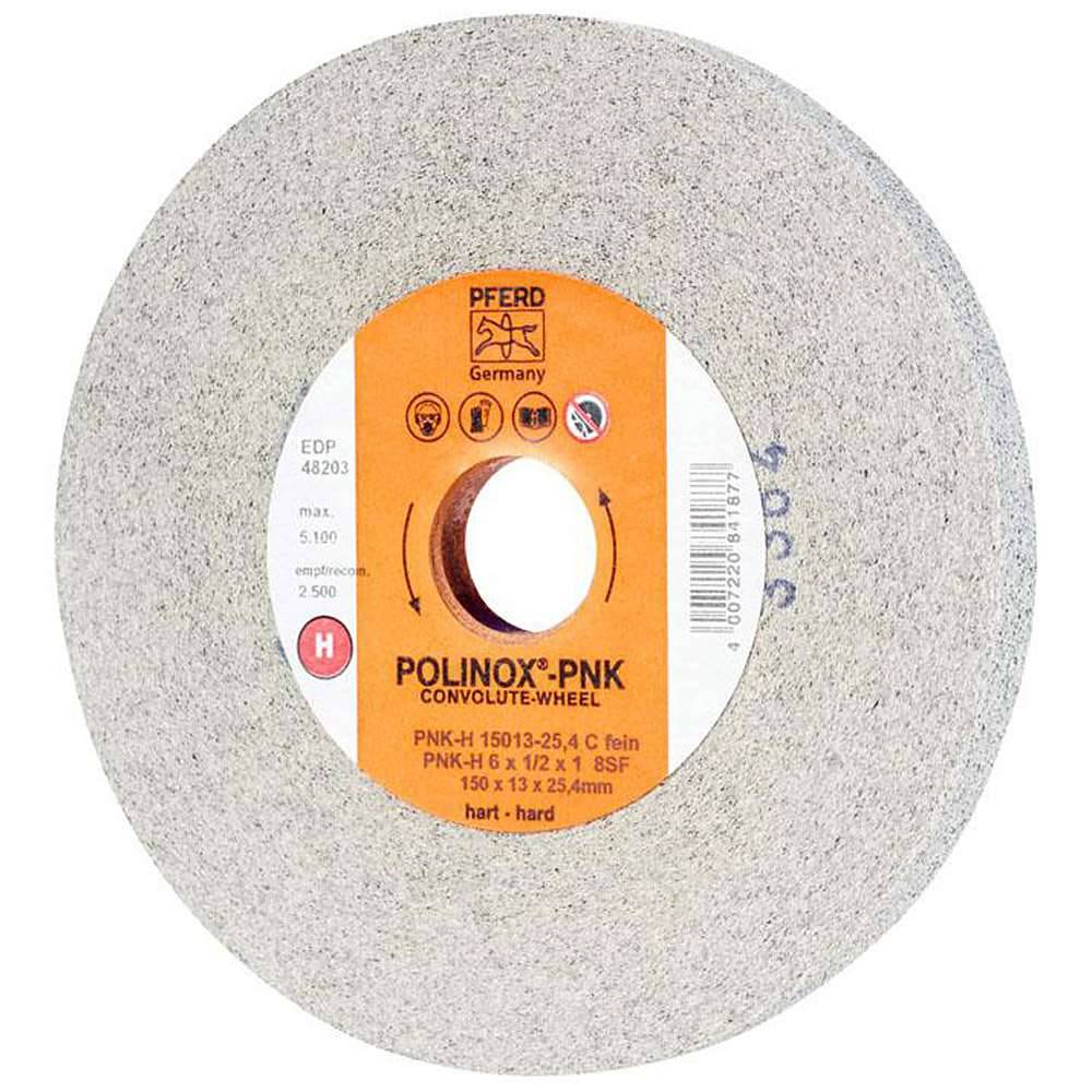 Schleifvlies - PFERD POLINOX® - spiralförmig - Korund/Siliciumcarbid - Bezeichnung PNK-H 15013-25,4 SiC F - Schleifmittel Siliciumcarbid - Maße (D