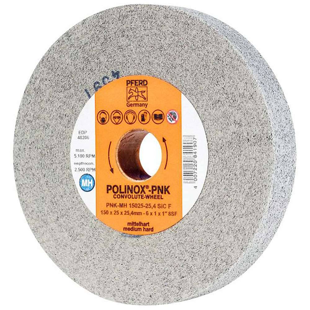 Schleifvlies - PFERD POLINOX® - spiralförmig - Korund/Siliciumcarbid - Bezeichnung PNK-MH 15025-25,4 SiC F - Schleifmittel Siliciumcarbid - Maße (D