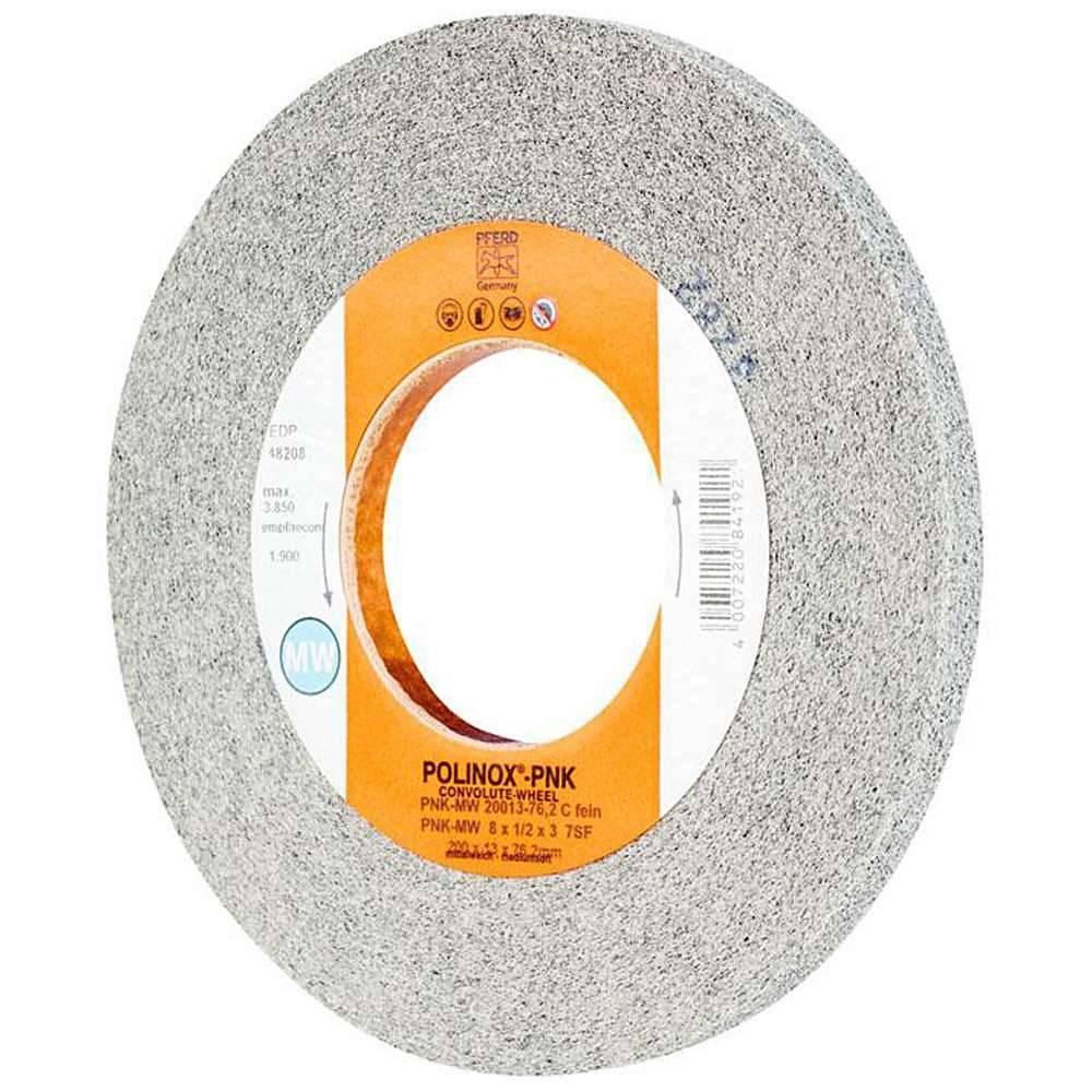 Schleifvlies - PFERD POLINOX® - spiralförmig - Korund/Siliciumcarbid - Bezeichnung PNK-MW 20013-76,2 SiC F - Schleifmittel Siliciumcarbid - Maße (D