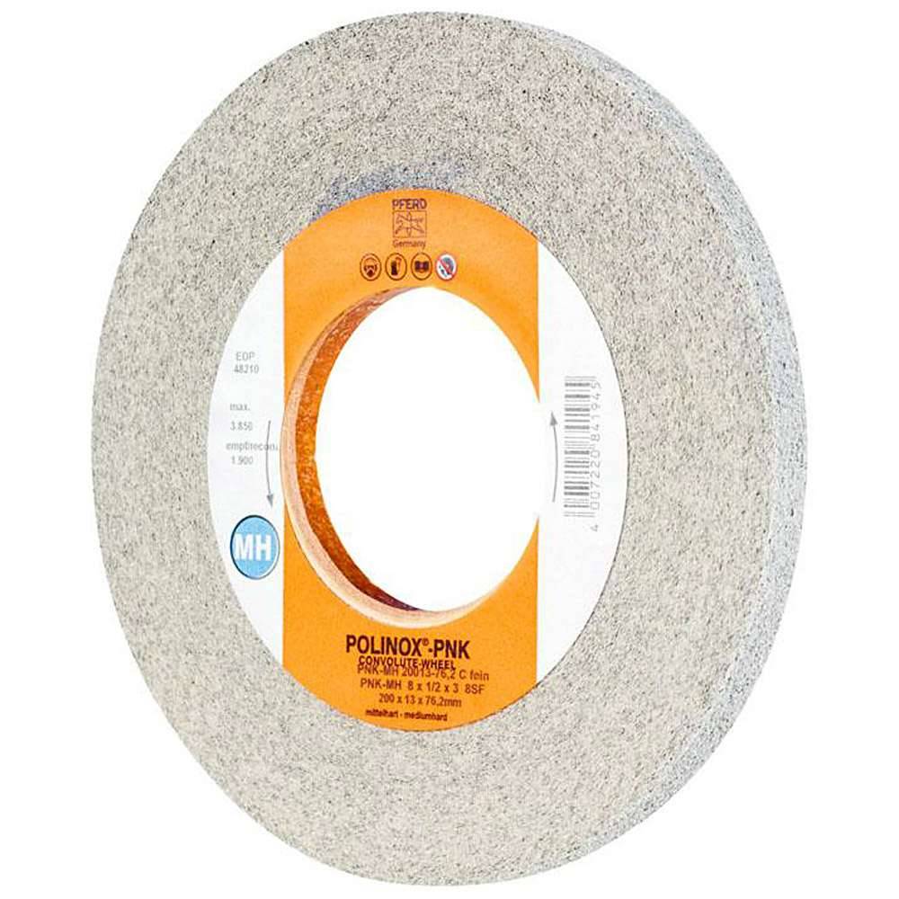 Schleifvlies - PFERD POLINOX® - spiralförmig - Korund/Siliciumcarbid - Bezeichnung PNK-MH 20013-76,2 SiC F - Schleifmittel Siliciumcarbid - Maße (D