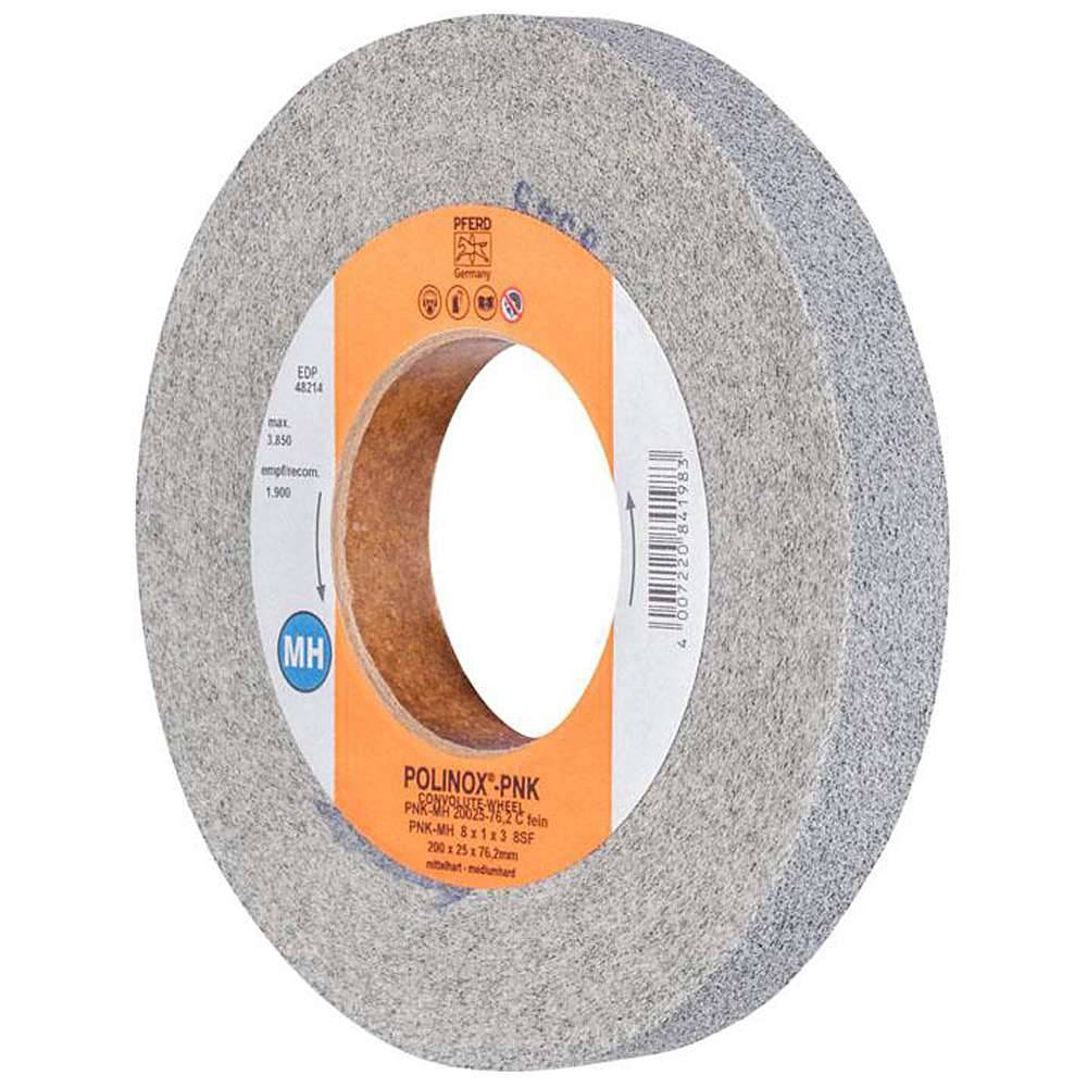 Schleifvlies - PFERD POLINOX® - spiralförmig - Korund/Siliciumcarbid - Bezeichnung PNK-MH 20025-76,2 SiC F - Schleifmittel Siliciumcarbid - Maße (D