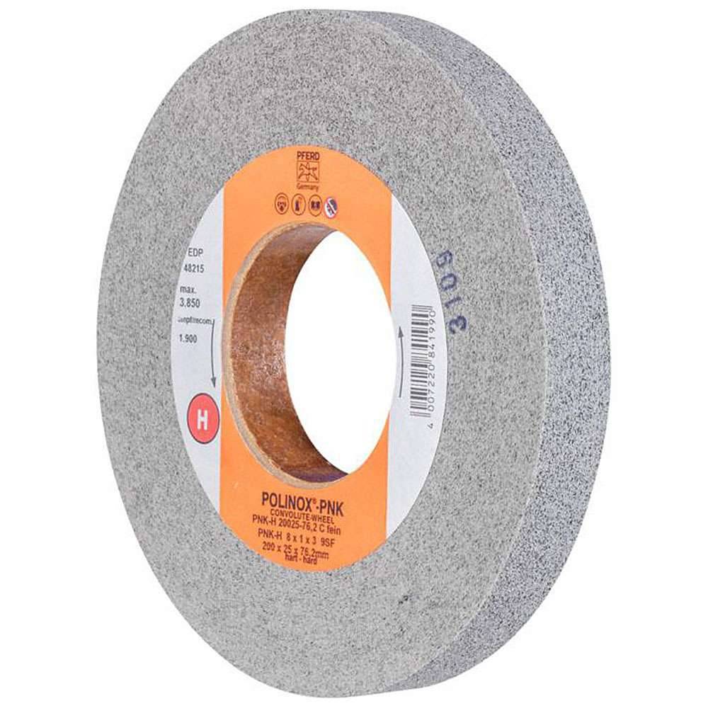 Schleifvlies - PFERD POLINOX® - spiralförmig - Korund/Siliciumcarbid - Bezeichnung PNK-H 20025-76,2 SiC F - Schleifmittel Siliciumcarbid - Maße (D