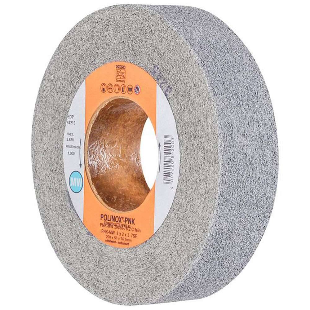 Schleifvlies - PFERD POLINOX® - spiralförmig - Korund/Siliciumcarbid - Bezeichnung PNK-MW 20050-76,2 SiC F - Schleifmittel Siliciumcarbid - Maße (D