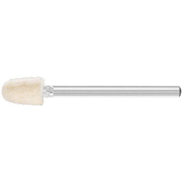 Polier-Stift - PFERD - Schaft-Ø 3 mm - Kegelform - Filz - Bezeichnung FK KEL 0610/3 M - Maße (D x T) 6 x 10 mm - VE 10 Stk. - Preis per VE