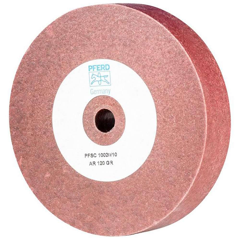 Schleifscheibe - PFERD Poliflex® - für alle metallischen Werkstoffe - Bezeichnung PF SC 10020/10 AR 120 GR - Maße (D x T) 100 x 20 mm - Bohrungs-Ø