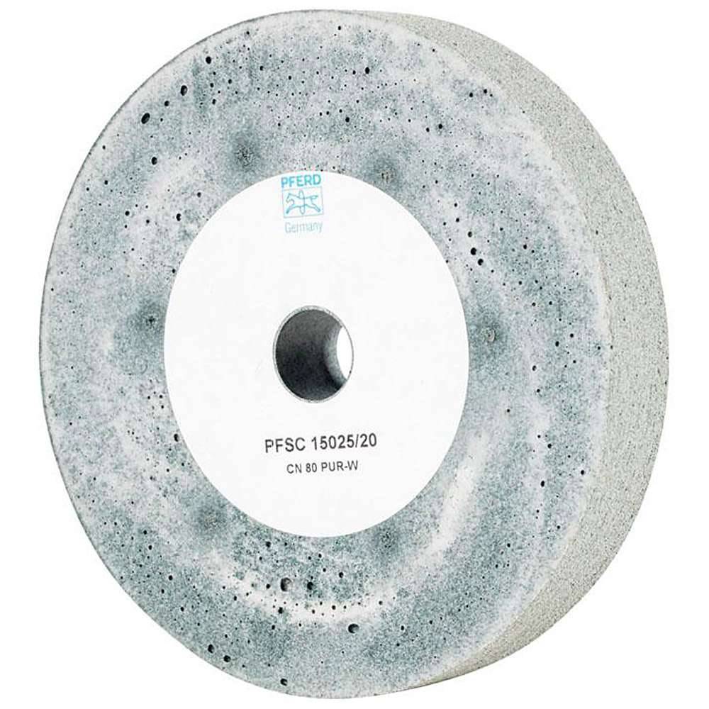 Schleifscheibe - PFERD Poliflex® - weiche PUR-Bindung - für INOX, Titan etc. - Bezeichnung PF SC 15025/20 CN 80 PUR-W - Maße (D x T) 150 x 25 mm