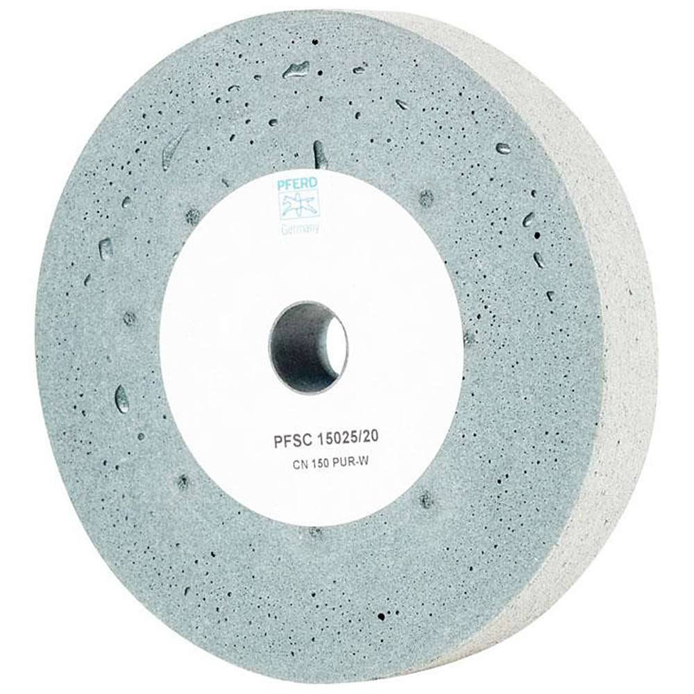 Schleifscheibe - PFERD Poliflex® - weiche PUR-Bindung - für INOX, Titan etc. - Bezeichnung PF SC 15025/20 CN 150 PUR-W - Maße (D x T) 150 x 25 mm
