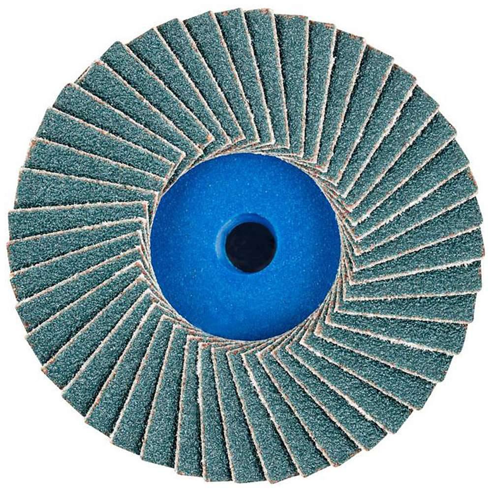 Schleifscheibe - PFERD COMBIDISC®-Mini-POLIFAN® - Zirkonkorund Z - Bezeichnung CD PFF 50 Z 120 - Ø 50 mm - Korngröße 120 - empf. Drehzahl 12000 -