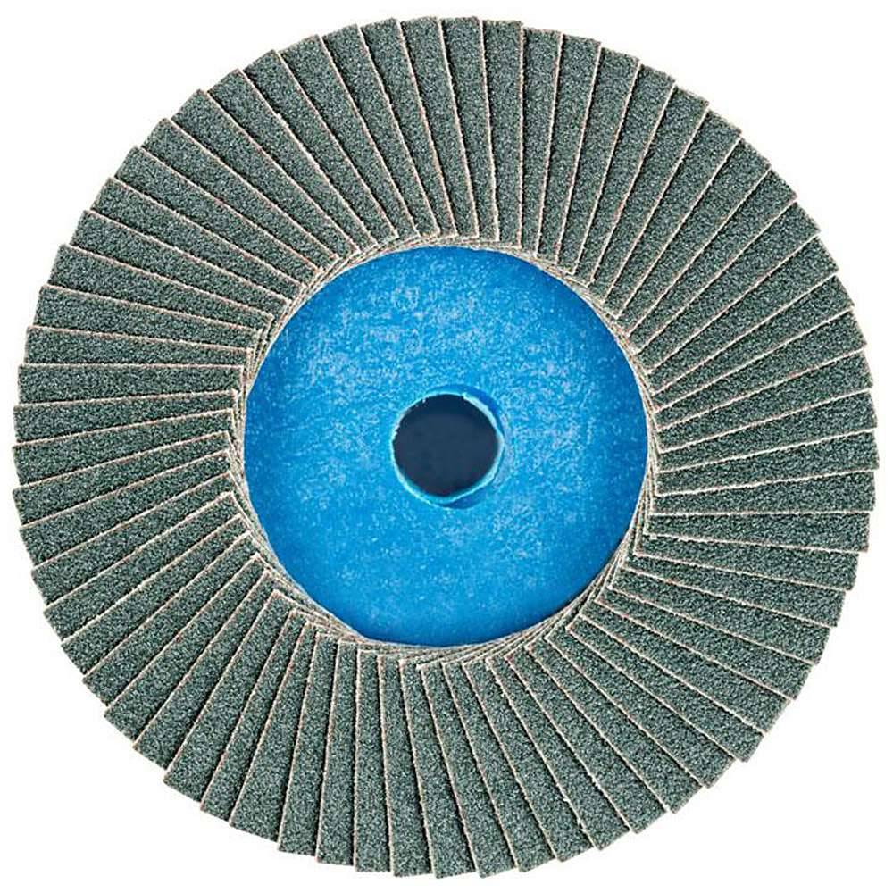 Schleifscheibe - PFERD COMBIDISC®-Mini-POLIFAN® - Zirkonkorund Z - Bezeichnung CD PFF 75 Z 120 - Ø 75 mm - Korngröße 120 - empf. Drehzahl 8000 -