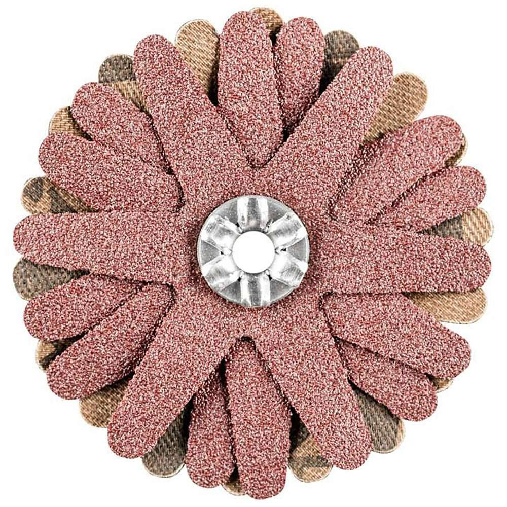 Schleifscheibe - PFERD POLISTAR-TUBE - Sternform - Korngröße 120 - Bezeichnung PST-T 50/4 6 A 120 - Maße (D x H) 50 x 4 mm - Rauigkeitswert 0,6 -