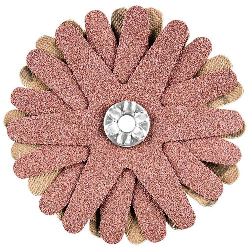 Schleifscheibe - PFERD POLISTAR-TUBE - Sternform - Korngröße 120 - Bezeichnung PST-T 60/4 6 A 120 - Maße (D x H) 60 x 4 mm - Rauigkeitswert 0,6 -