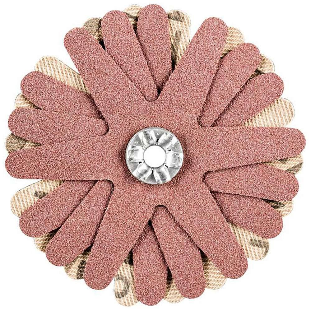 Schleifscheibe - PFERD POLISTAR-TUBE - Sternform - Korngröße 180 - Bezeichnung PST-T 60/4 6 A 180 - Maße (D x H) 60 x 4 mm - Rauigkeitswert 0,4 -