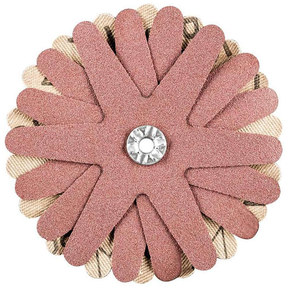 Schleifscheibe - PFERD POLISTAR-TUBE - Sternform - Korngröße 180 - Bezeichnung PST-T 80/4 6 A 180 - Maße (D x H) 80 x 4 mm - Rauigkeitswert 0,4 -