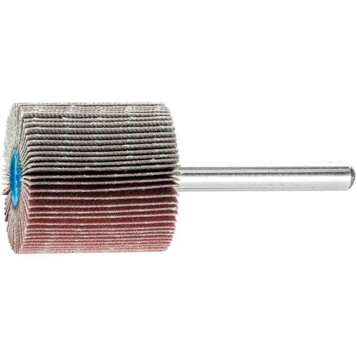 Fächerschleifer - PFERD - Korund A - Schaft-Ø 6 x 40 mm - Korngröße 320 - Bezeichnung F 3030/6 A 320 - Maße (D x T) 30 mm - empf. Drehzahl 12000