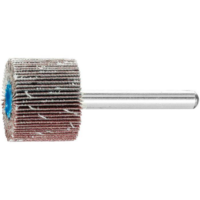 Fächerschleifer - PFERD - Korund A - Schaft-Ø 6 x 40 mm - Korngröße 180 - Bezeichnung F 2520/6 A 180 - Maße (D x T) 25 x 20 mm - empf. Drehzahl 1